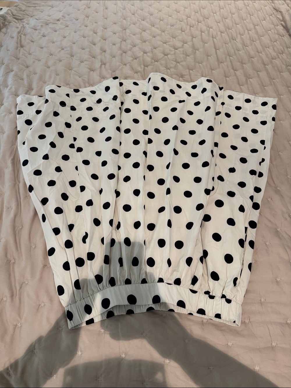 White Black Polka Dot Skirt